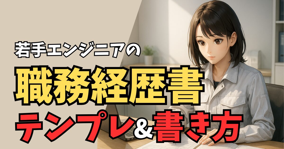若手エンジニアの職務経歴書テンプレ＆書き方