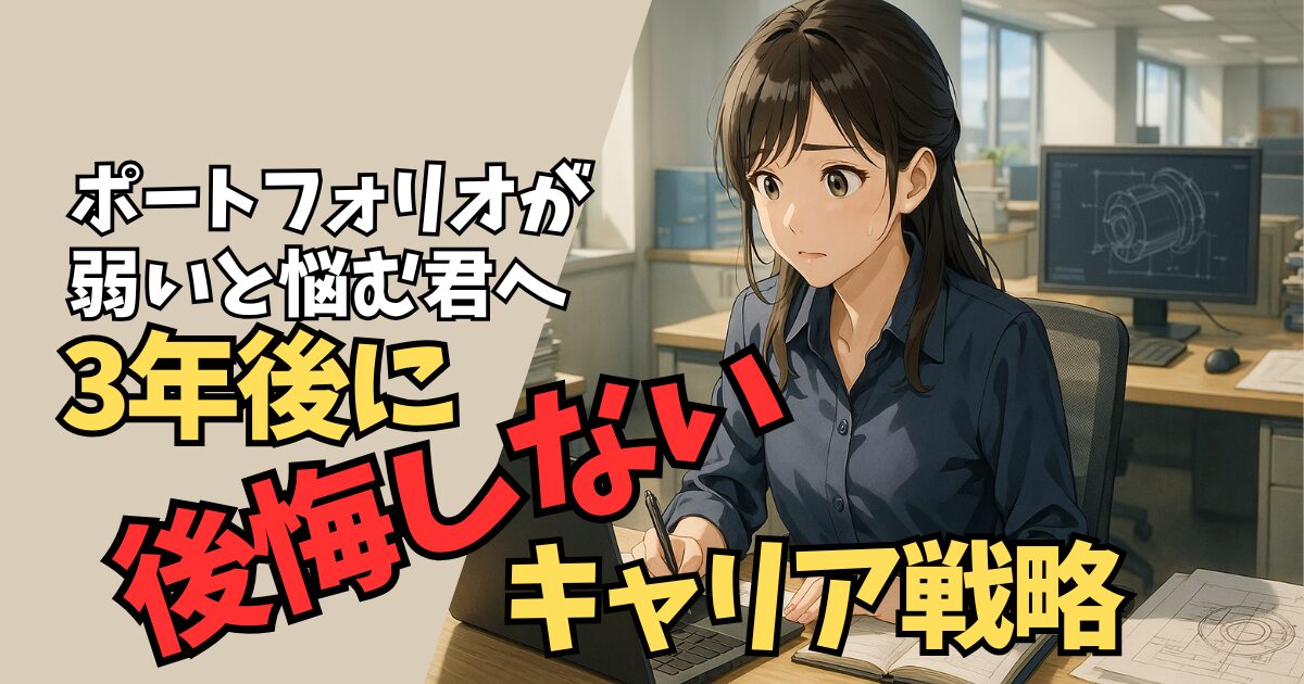 ポートフォリオが弱いと悩む君へ、3年後に後悔しないキャリア戦略